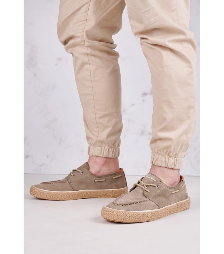 Men Espadrilles Port.Coast Taupe Buckskin Pepe Jeans