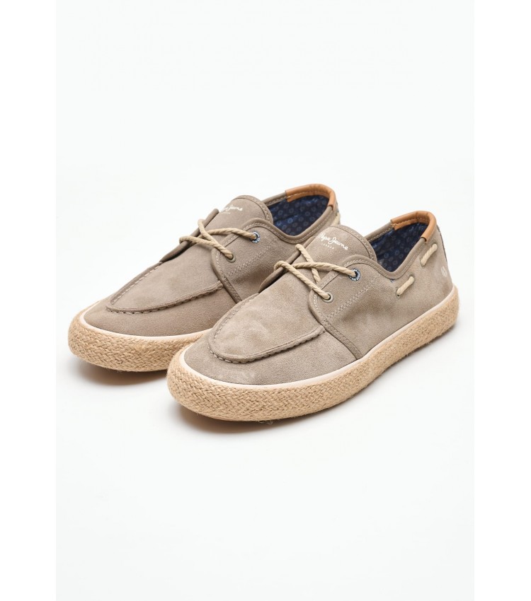 Men Espadrilles Port.Coast Taupe Buckskin Pepe Jeans