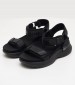 Women Sandals Venus.Block Black Fabric Pepe Jeans