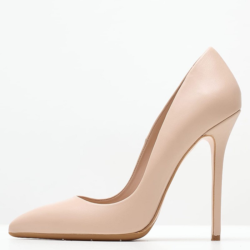 Women Pumps & Peeptoes High 1203A00 Nude Leather Mourtzi