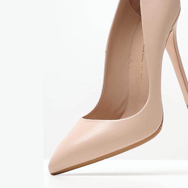 Women Pumps & Peeptoes High 1203A00 Nude Leather Mourtzi