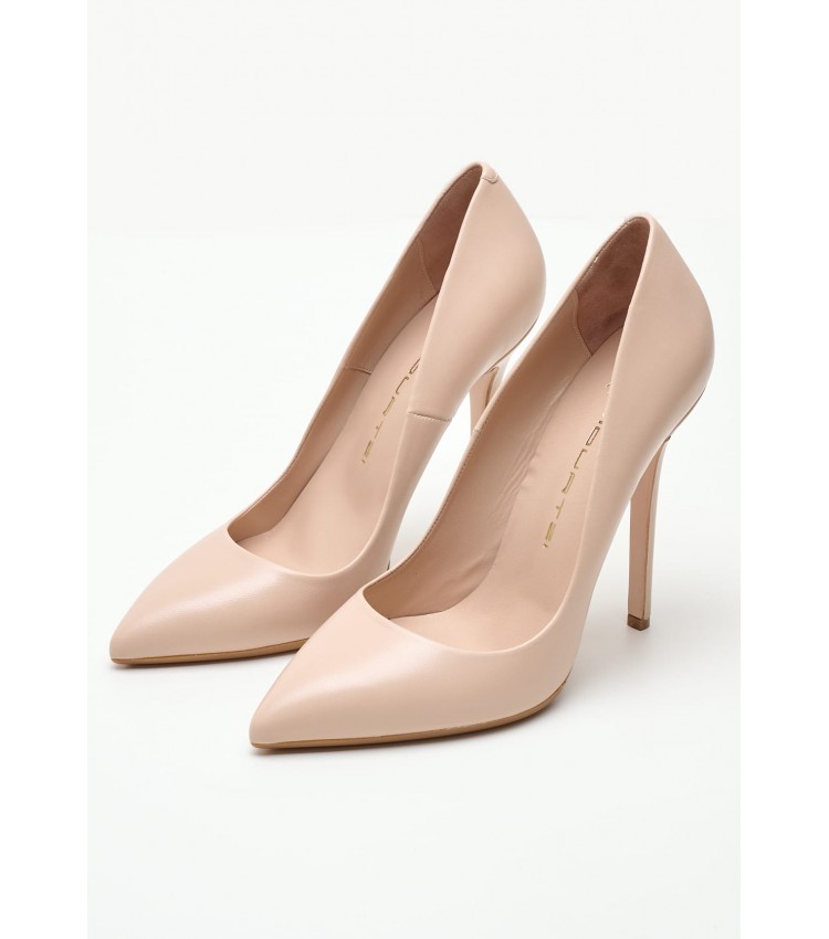 Women Pumps & Peeptoes High 1203A00 Nude Leather Mourtzi