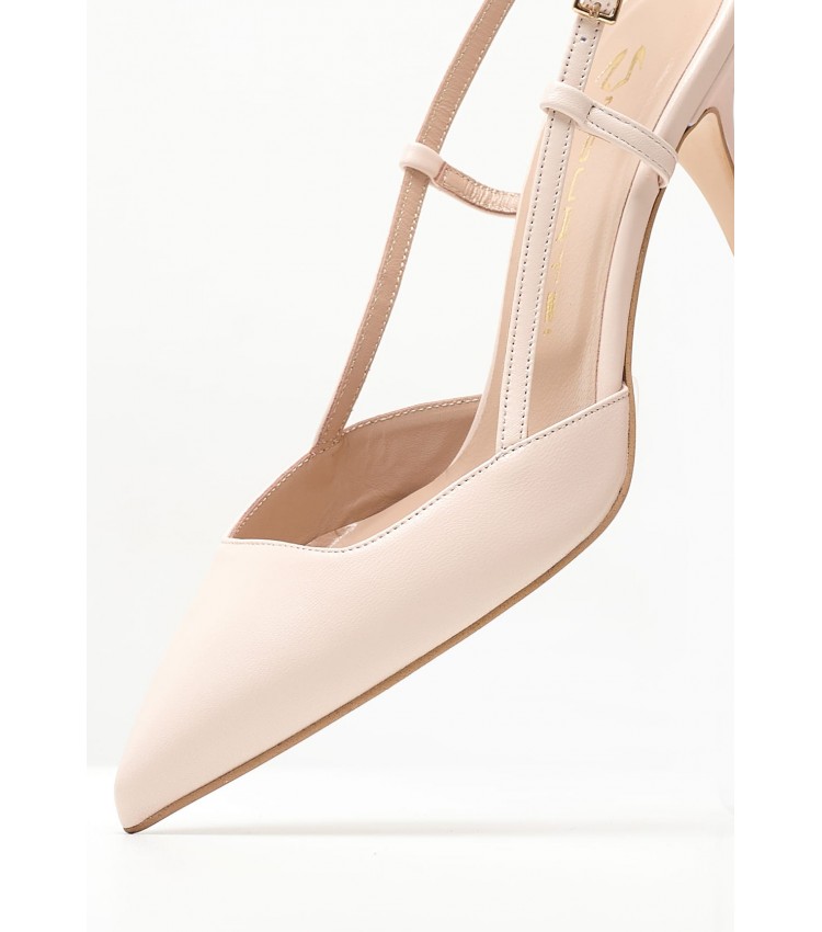 Women Pumps & Peeptoes High 71117 Nude Leather Mourtzi