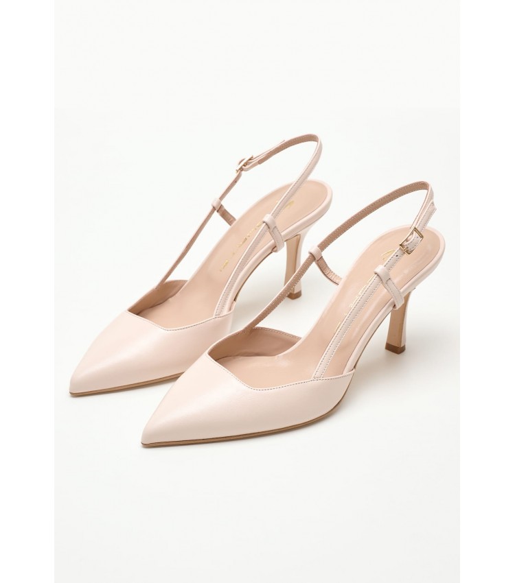 Women Pumps & Peeptoes High 71117 Nude Leather Mourtzi