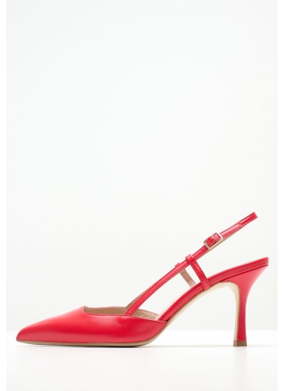 Women Pumps & Peeptoes High 71117 Red Leather Mourtzi