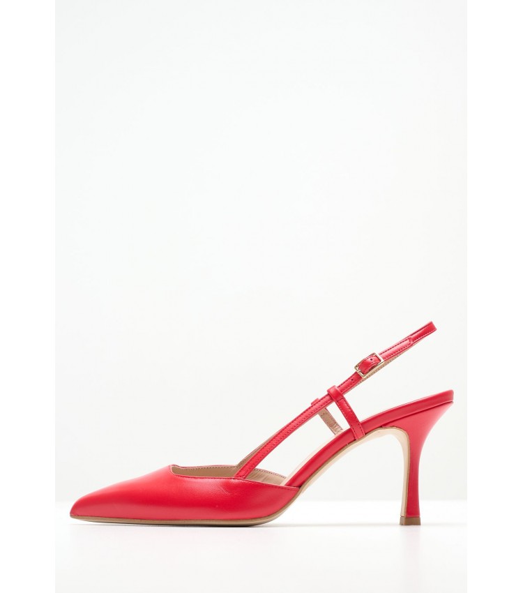 Women Pumps & Peeptoes High 71117 Red Leather Mourtzi