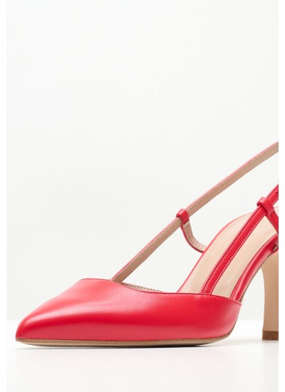 Women Pumps & Peeptoes High 71117 Red Leather Mourtzi