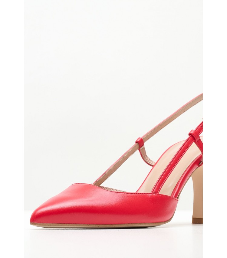 Women Pumps & Peeptoes High 71117 Red Leather Mourtzi