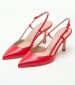 Women Pumps & Peeptoes High 71117 Red Leather Mourtzi