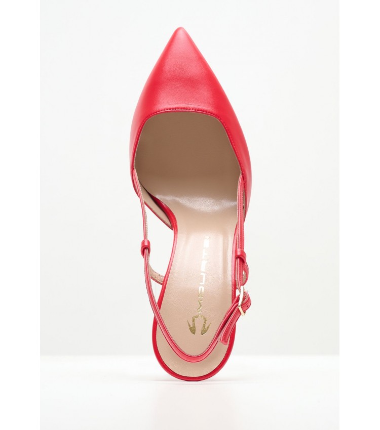 Women Pumps & Peeptoes High 71117 Red Leather Mourtzi