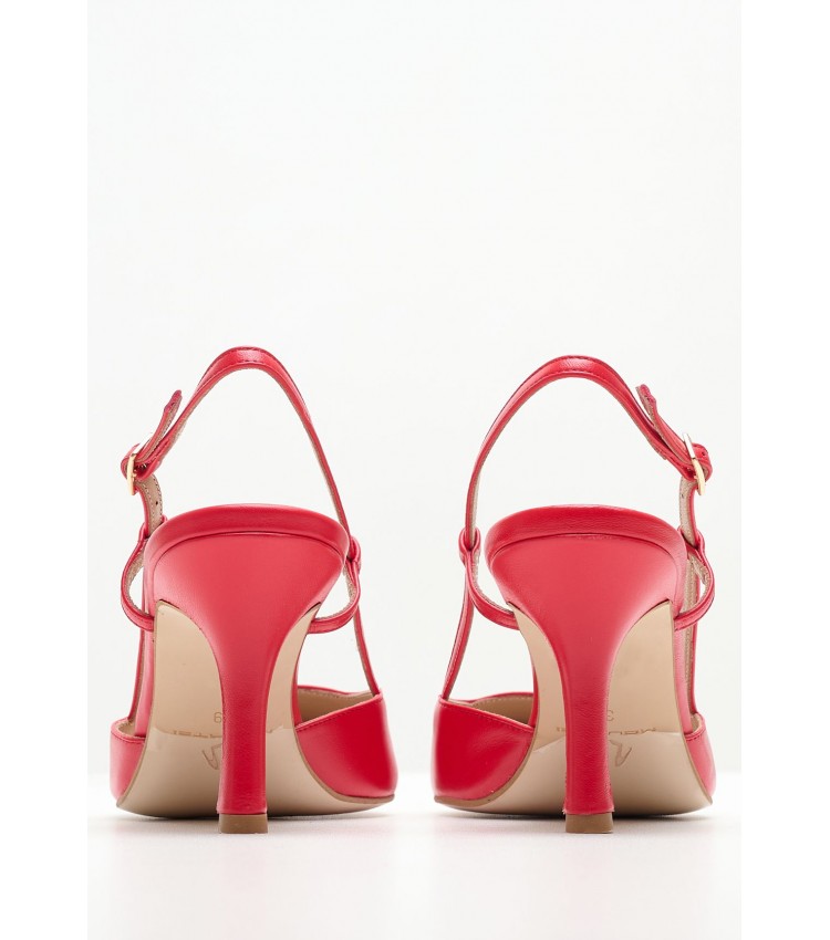 Women Pumps & Peeptoes High 71117 Red Leather Mourtzi