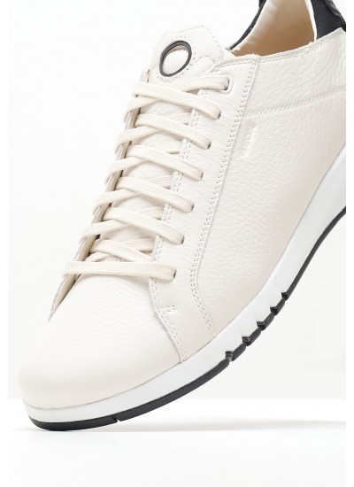 Men Casual Shoes Aerantis.Wb White Leather Geox