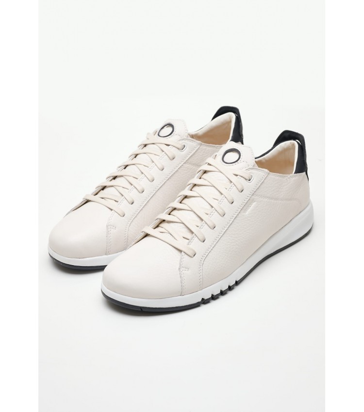 Men Casual Shoes Aerantis.Wb White Leather Geox