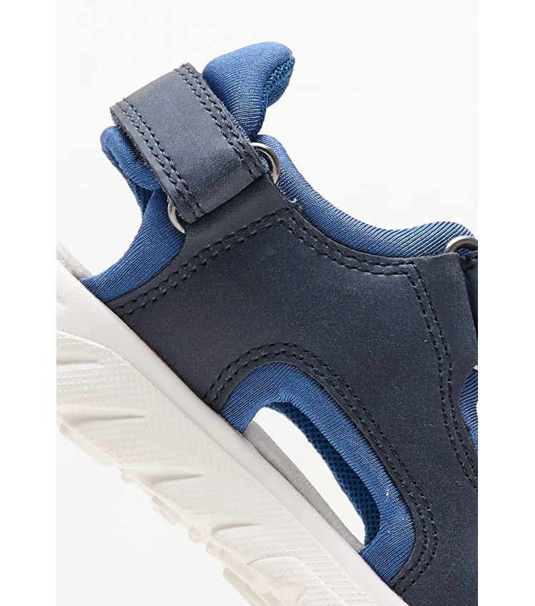 Kids Flip Flops & Sandals Airadyum Blue ECOleather Geox