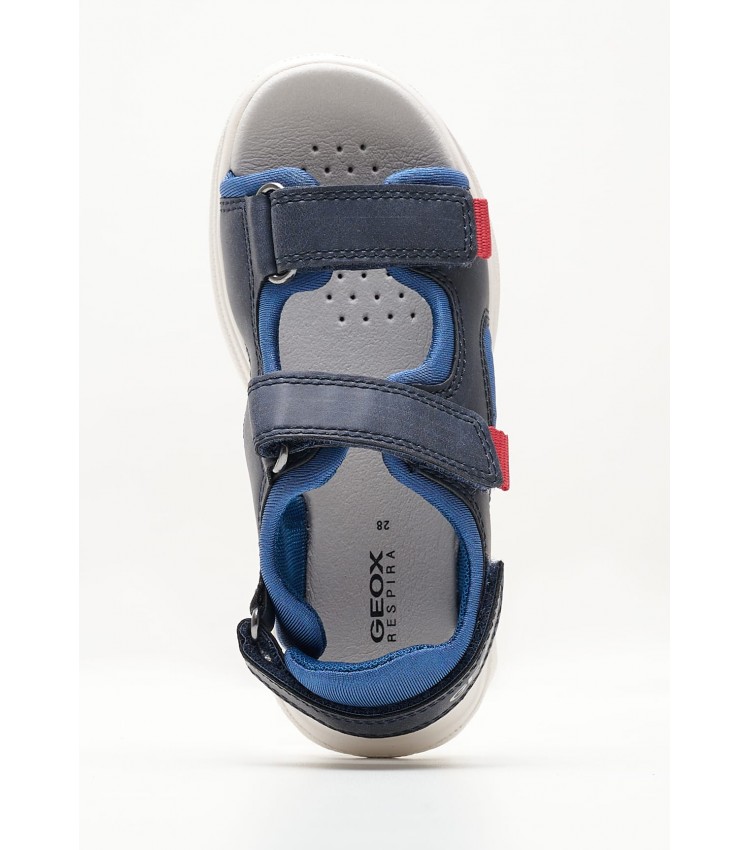 Kids Flip Flops & Sandals Airadyum Blue ECOleather Geox