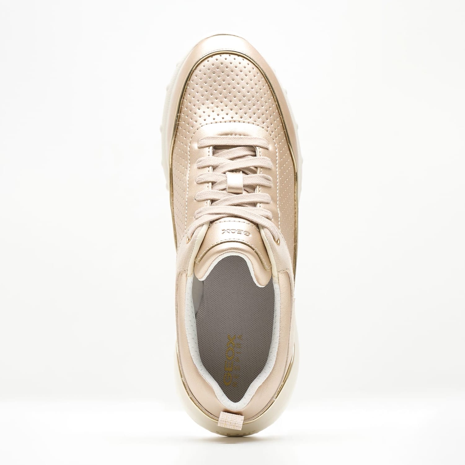 Women Casual Shoes Alleniee.Pearl Gold Leather Geox Women Casual Shoes Alleniee.Pearl Gold Leather Geox