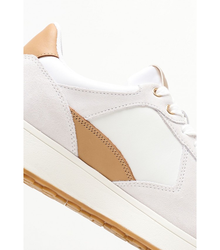 Women Casual Shoes Amabel.A White Buckskin Geox