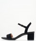 Women Sandals Aurely50 Black Buckskin Geox