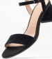 Women Sandals Aurely50 Black Buckskin Geox