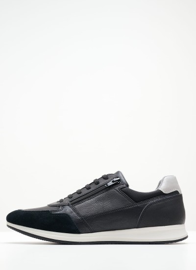 Men Casual Shoes Avery.Urban Black Leather Geox