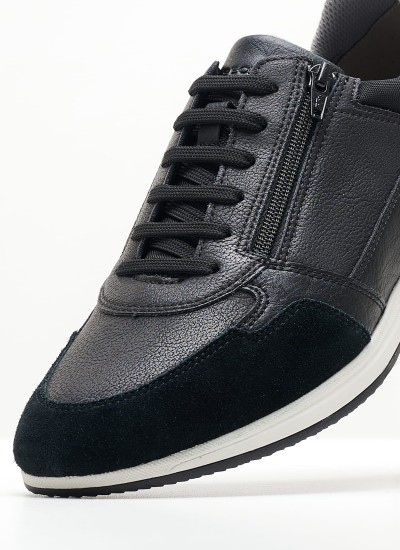 Men Casual Shoes Avery.Urban Black Leather Geox