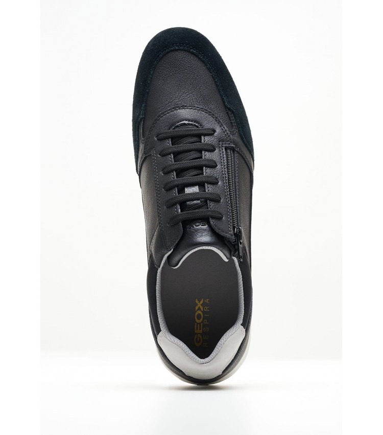 Men Casual Shoes Avery.Urban Black Leather Geox