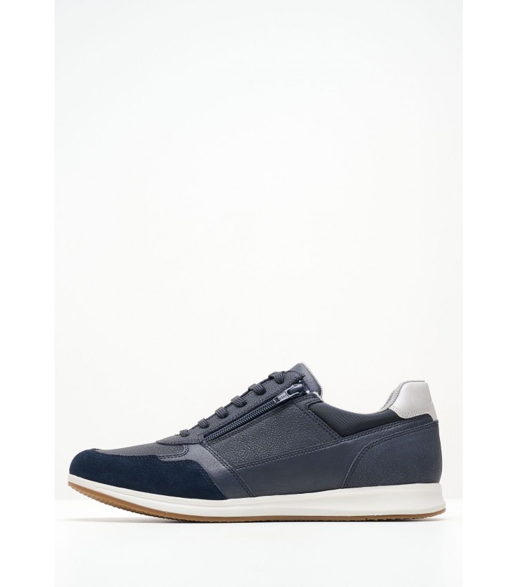 Men Casual Shoes Avery.Urban Blue Leather Geox