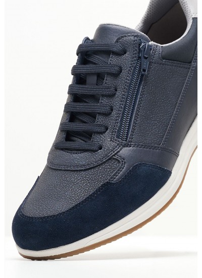 Men Casual Shoes Avery.Urban Blue Leather Geox