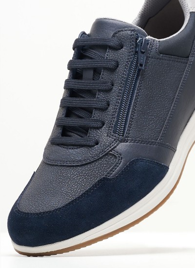 Ανδρικά Παπούτσια Casual Avery.Urban Μπλε Δέρμα Geox