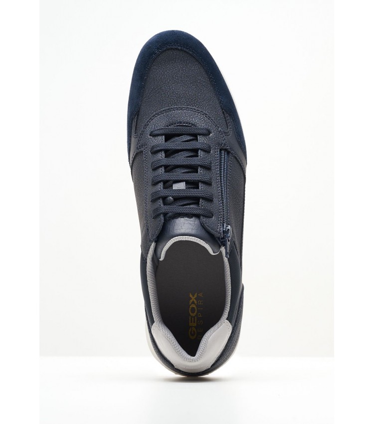 Men Casual Shoes Avery.Urban Blue Leather Geox