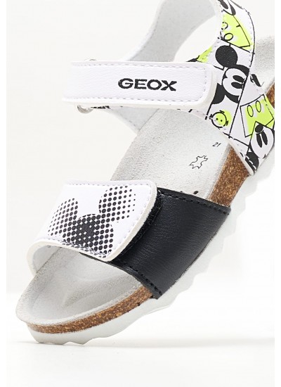 Kids Flip Flops & Sandals Chalki.Fluo White ECOleather Geox