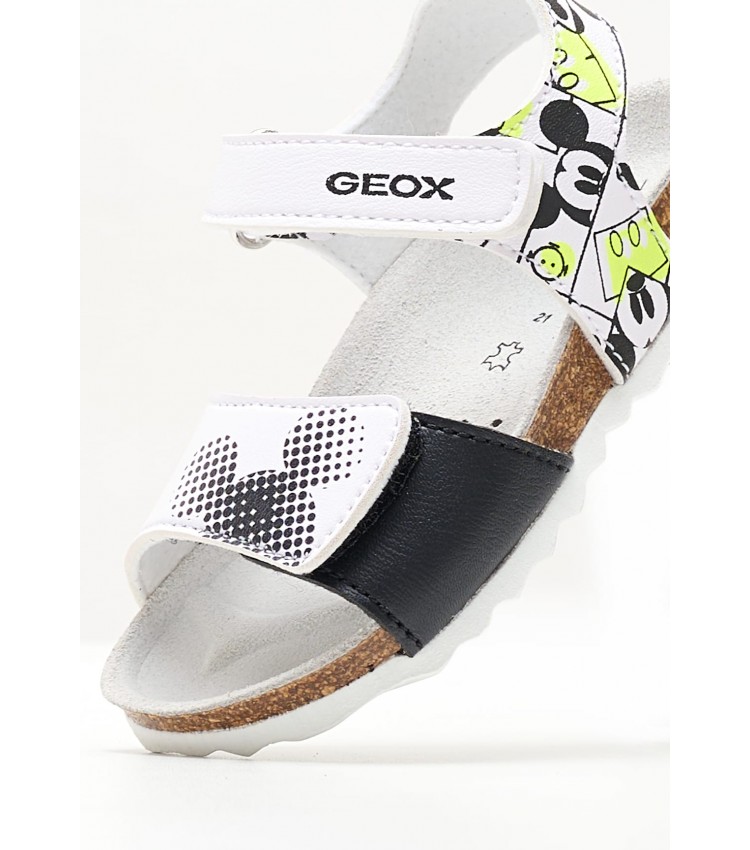 Kids Flip Flops & Sandals Chalki.Fluo White ECOleather Geox