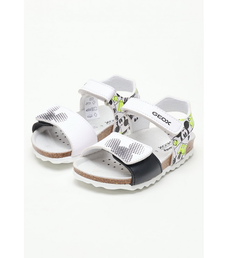 Kids Flip Flops & Sandals Chalki.Fluo White ECOleather Geox