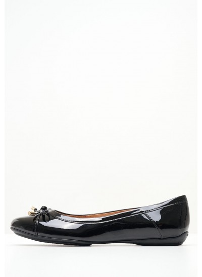 Γυναικείες Μπαλαρίνες Charlene.Urban Μαύρο ECOleather Geox