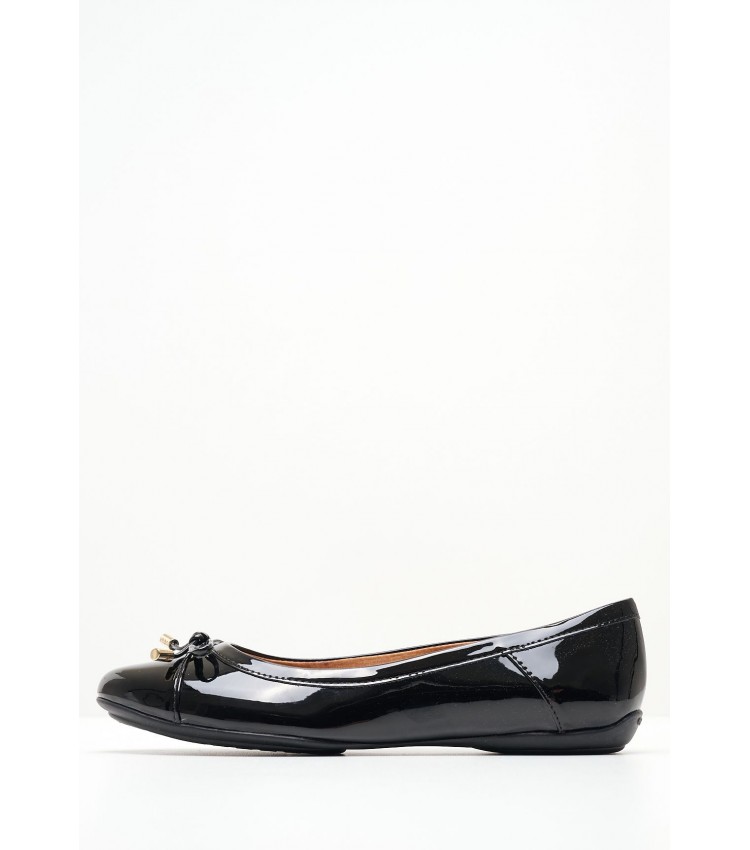 Women Balerinas Charlene.Urban Black ECOleather Geox