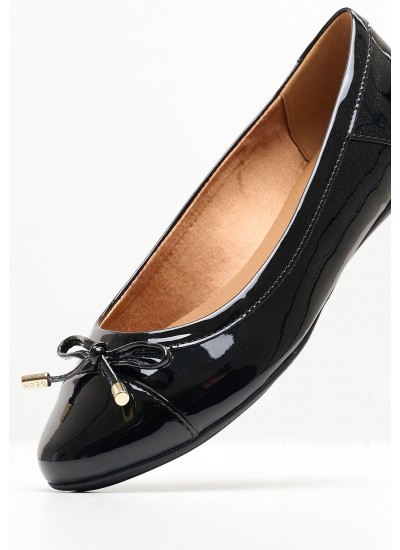 Γυναικείες Μπαλαρίνες Charlene.Urban Μαύρο ECOleather Geox