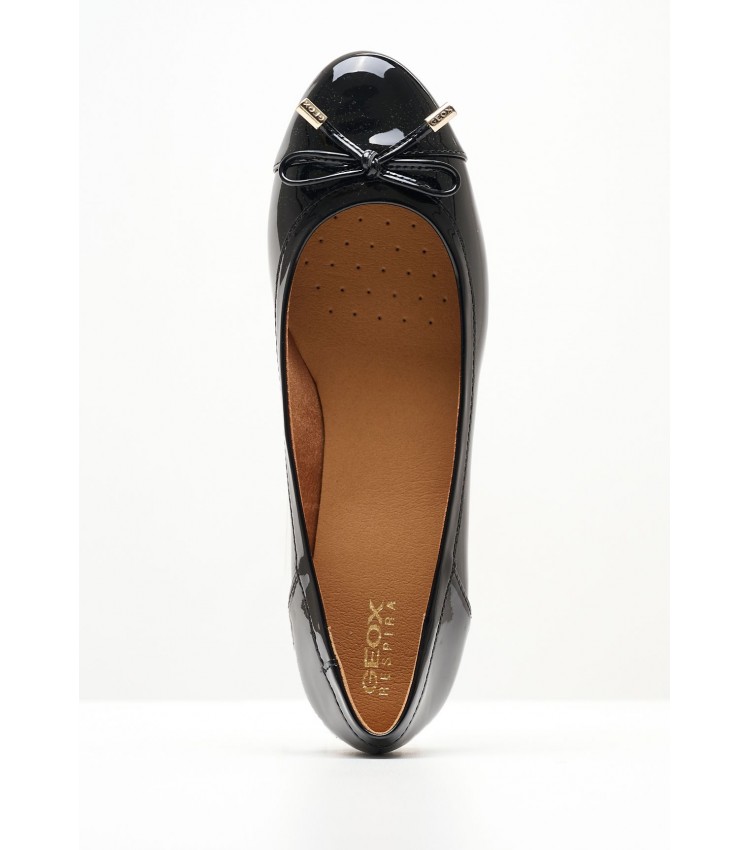 Γυναικείες Μπαλαρίνες Charlene.Urban Μαύρο ECOleather Geox