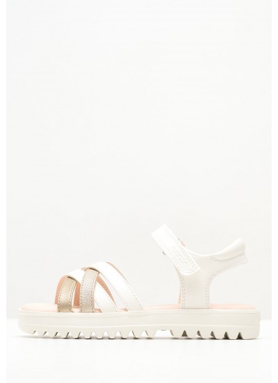 Kids Flip Flops & Sandals Coralie.Gir White ECOleather Geox
