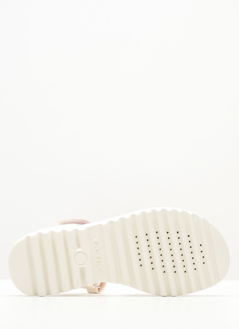 Kids Flip Flops Sandals from the Geox brand Coralie.Gir White ECOleather mortoglou.gr eshop