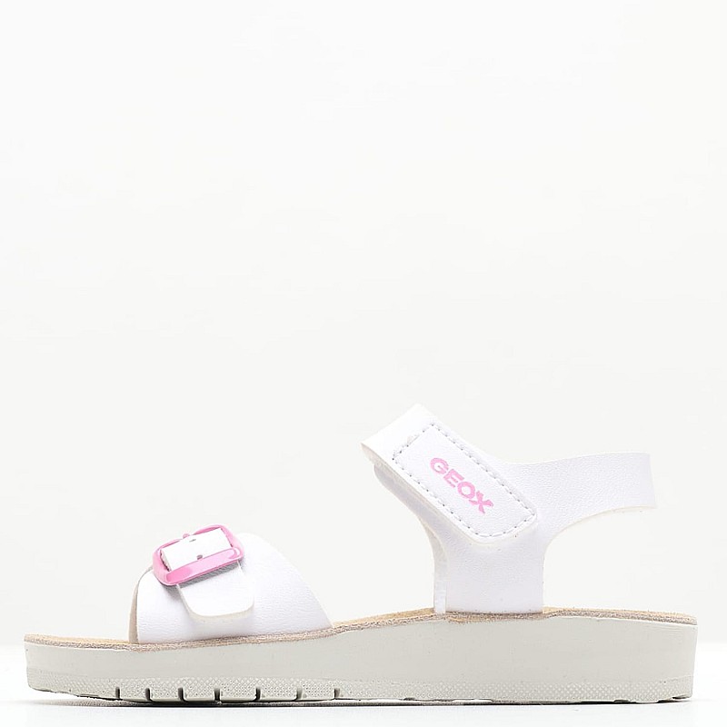 Kids Flip Flops & Sandals Costarei.Glam White ECOleather Geox
