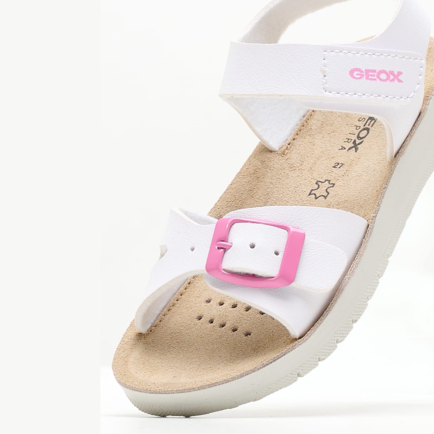 Παιδικές Σαγιονάρες & Πέδιλα Costarei.Glam Άσπρο ECOleather Geox