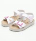 Kids Flip Flops & Sandals Costarei.Glam White ECOleather Geox