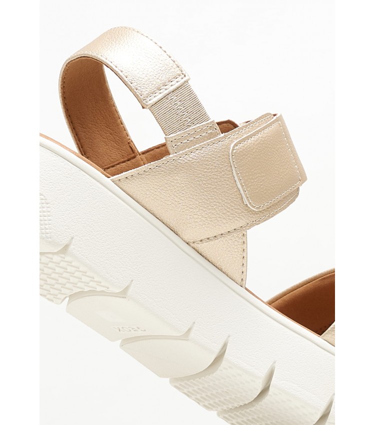 Women Sandals D.Dandra Gold ECOleather Geox