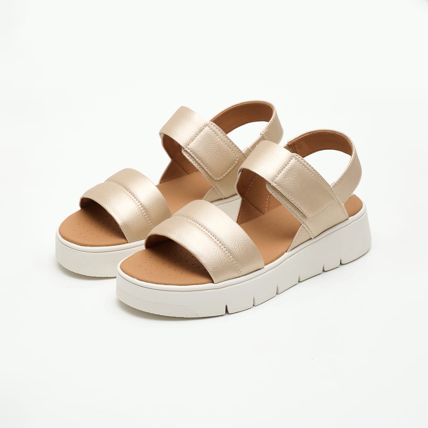 Women Flats D.Dandra Gold ECOleather Geox Women Flats D.Dandra Gold ECOleather Geox