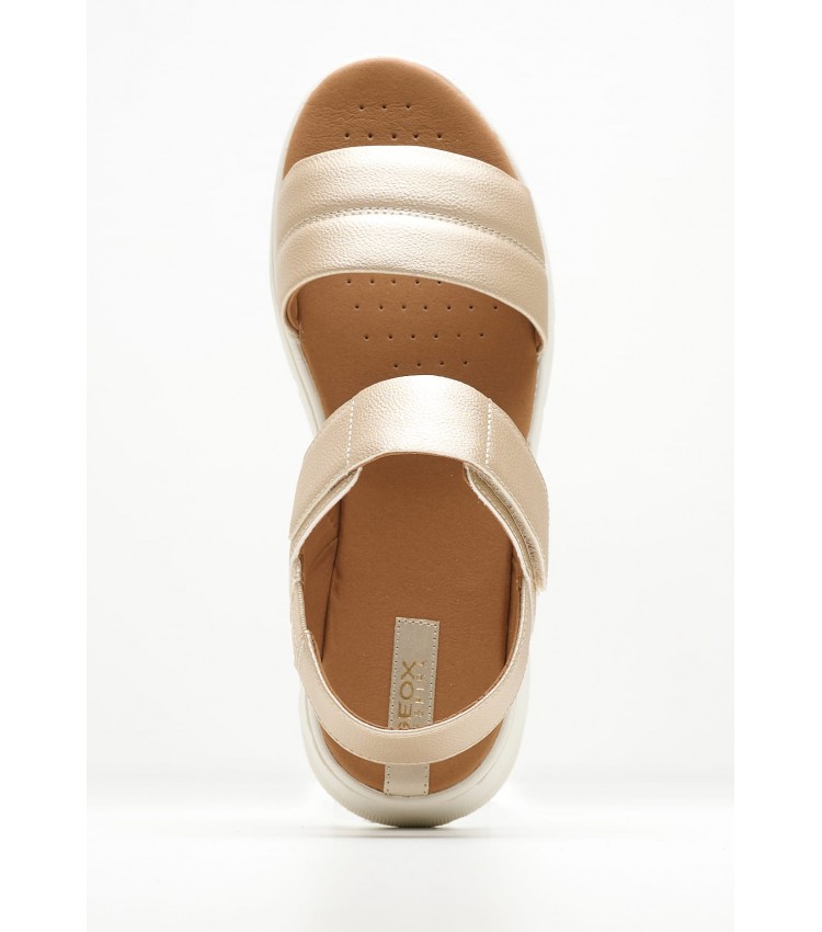 Women Sandals D.Dandra Gold ECOleather Geox