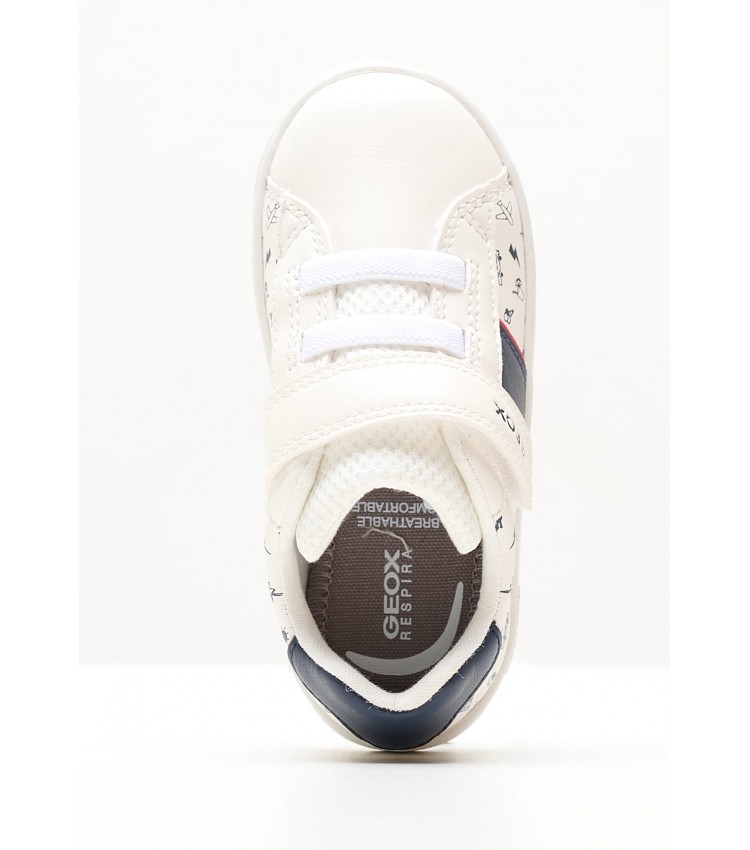 Παιδικά Παπούτσια Casual Eclyper.A2 Άσπρο ECOleather Geox