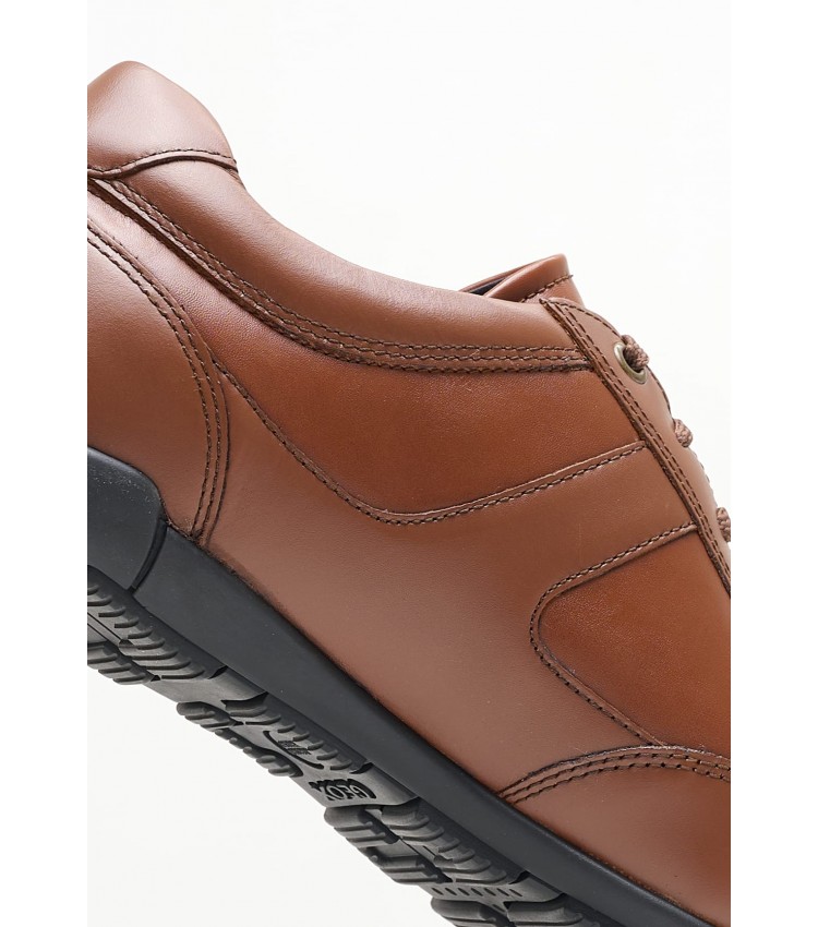 Ανδρικά Παπούτσια Casual Edgware.A Ταμπά Δέρμα Geox