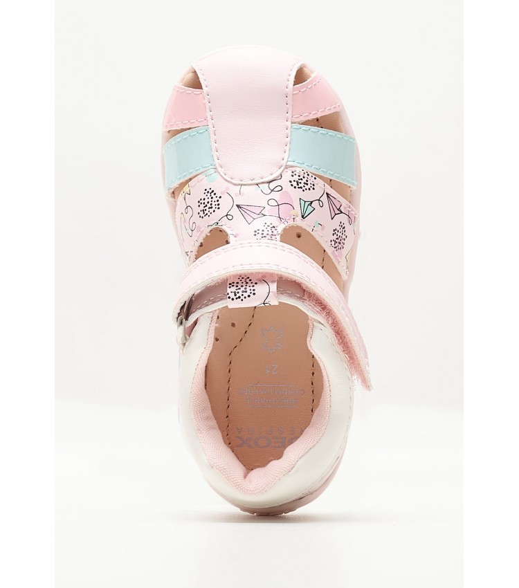 Kids Flip Flops & Sandals Elthan.Baby Pink ECOleather Geox