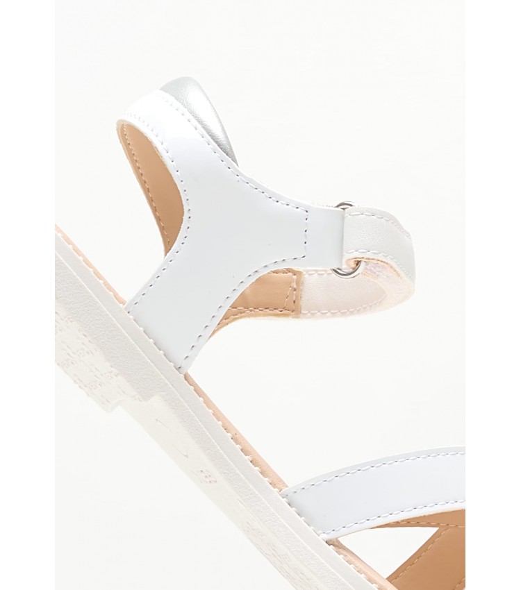 Kids Flip Flops & Sandals Js.Karly White ECOleather Geox