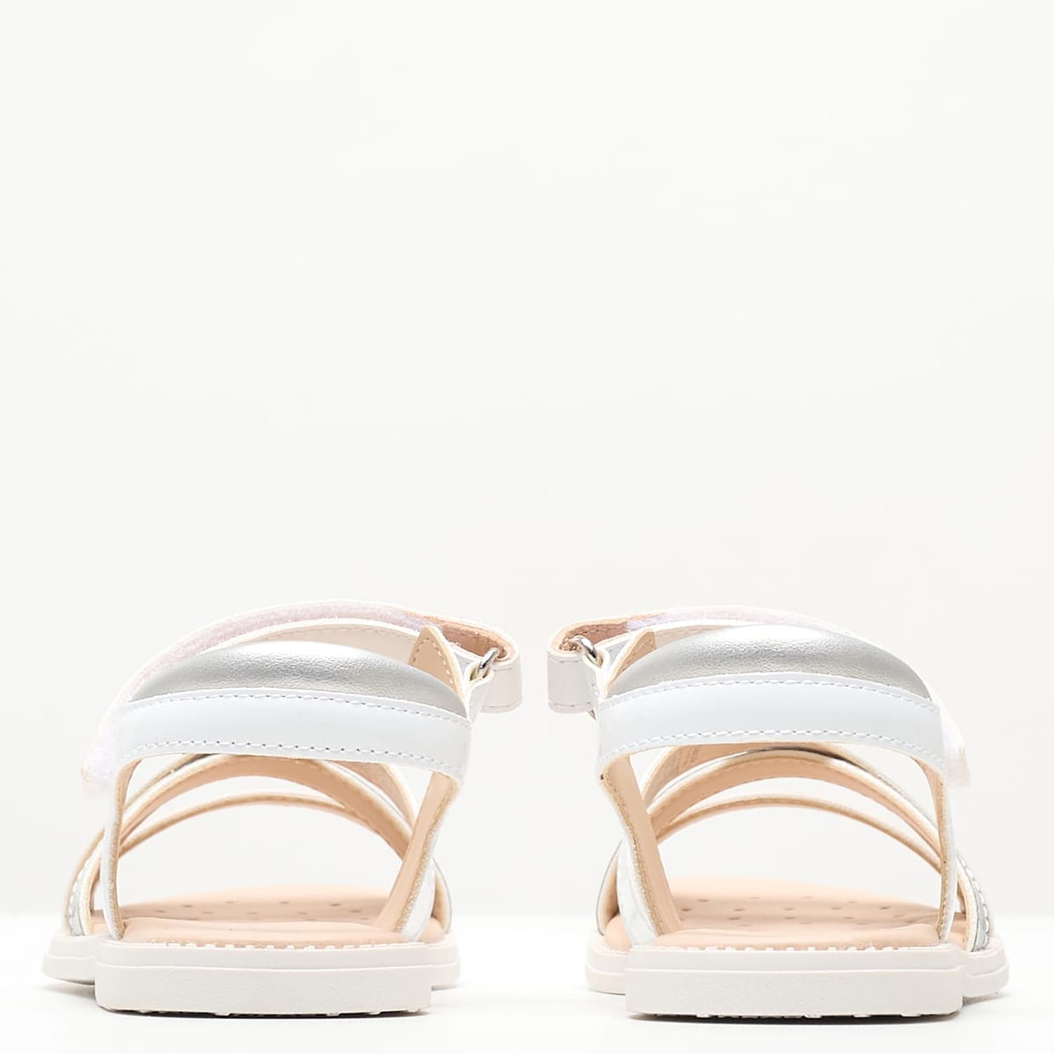 Παιδικές Σαγιονάρες & Πέδιλα Js.Karly Άσπρο ECOleather Geox